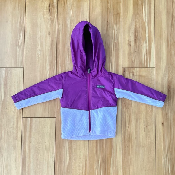 Columbia Purple and Gray Hooded Jacket - Picture 1 of 5